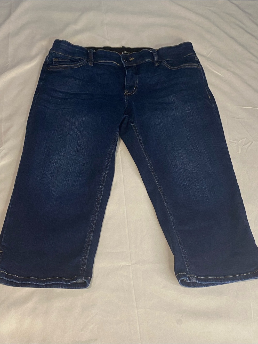 Liz Claiborne Dark Blue Cropped Denim Capris
